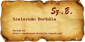 Szelezsán Borbála névjegykártya