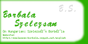 borbala szelezsan business card